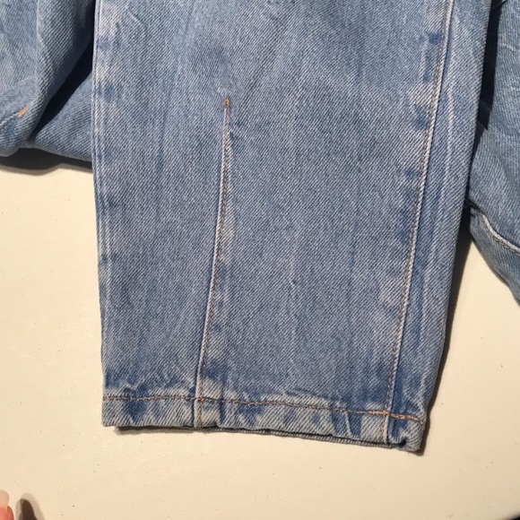 Zara Baggy Paperbag Waist Jeans In Blue Denim Size 4 - Picture 8 of 11